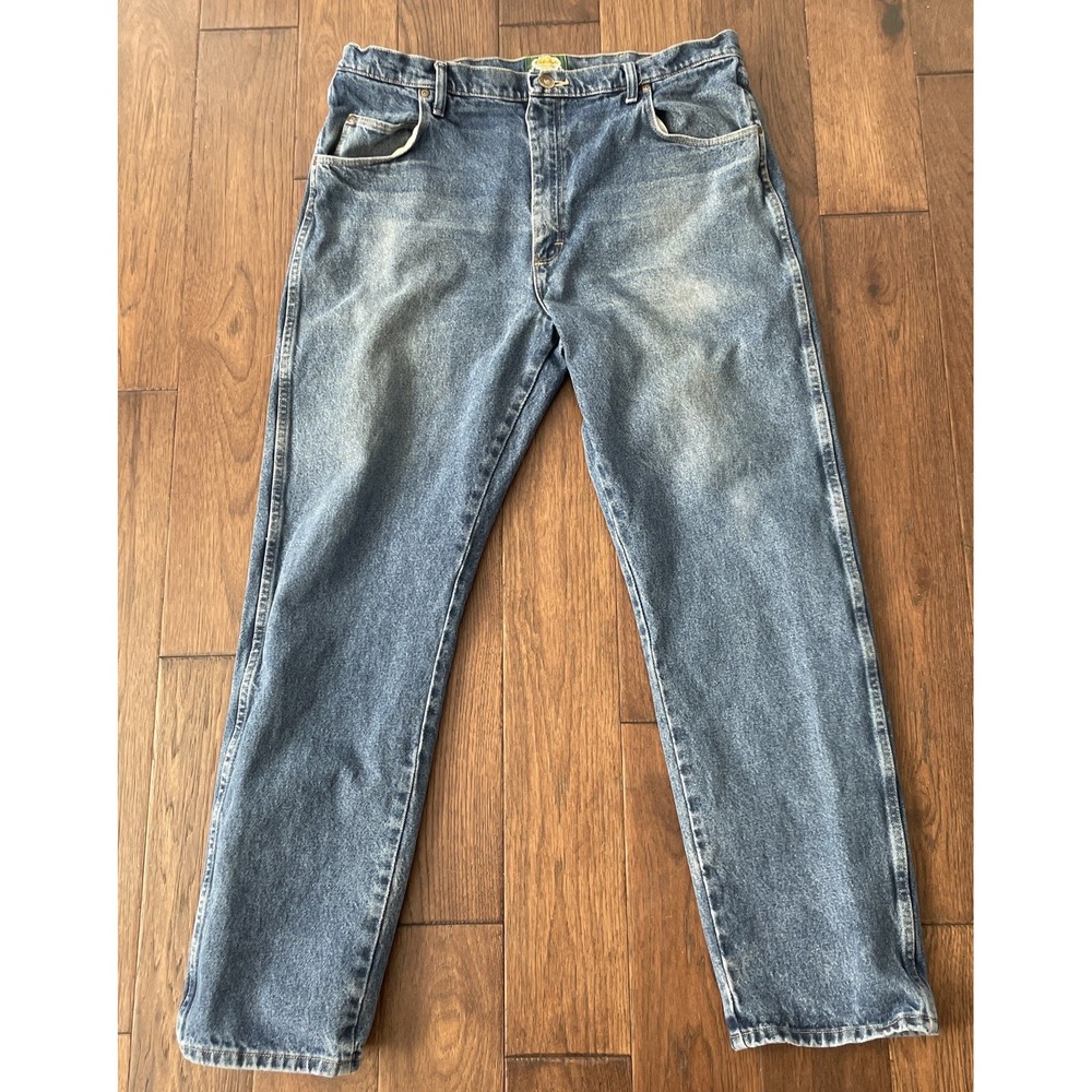 Cabela's 40x34 Blue Jeans Work‎ Pants Classic Relaxed Quality Denim Stone Wash
